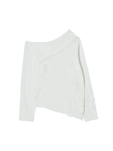 DAMAGE OFF SHOULDER KNIT WHITE