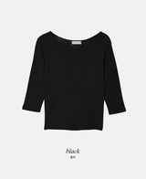 Basic Cotton Three Quarter Sleeve T-shirt (5color)