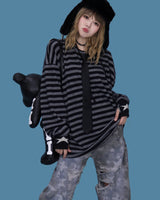 striped boxy knit mtm (3color)