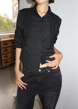 FRILL STRIPE SHIRT