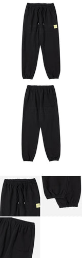 25SS ボックスベーシックロゴジョガーパンツ ブラック