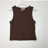 Ribbed mock neck sleeveless (5color)