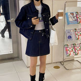 Tint black blue denim  [Skirt only]