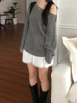ネフオフショルダーニットウェア (3color)