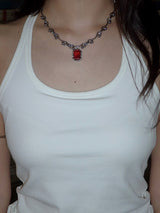mystic wave jewels necklace [orange]