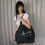 グラフィックドットエコバッグ (BLACK)