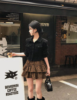 [BELLIDE MADE] Nuts, suede pintack semi-cropped blouse