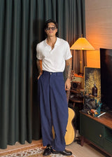 Summer Cool Plain Collar Short Sleeve Overfit Knit 8COLOR