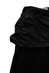 [ID] Layered Leather Bootcut Pants (Black)