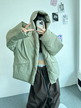 +ベルト🩷 オーバーワイドヒップバルーンコットンパンツ🩷🤎🖤 - 3カラー