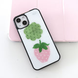 BIG PINK STRAWBERRY case (glass bumper)