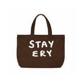 Daisy Patch Lettering Big Tote Bag