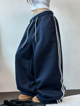 TRACK WIDE TAPING BALLOON LONG PANTS 💙🖤🤍3COLOR