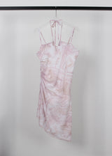 MARBLE SHIRRING DRESS