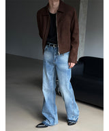 [Unisex] Fade cutting long flare denim pants