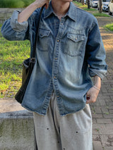 St Weston brush denim shirts