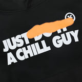 DirtyCoins Just A Chill Guy Oversized Hoodie Black