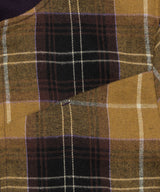 Plaid Check Flannel Zip-Up Jacket _ MUSTARD