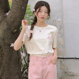 Jelly Ribbon Embroidered T-Shirt