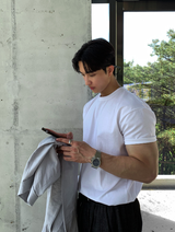 ヘンデスファーストマッスルフィットアイスバントショートスリーブTシャツ