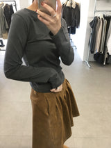 Tingle Suede Midi Skirt (2color)