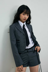 ASTRAL CROP JACKET / CHARCOAL