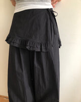 ピーナッツナイロンラップスカートパンツ