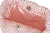 Gingham check string mini backpack (PINK)