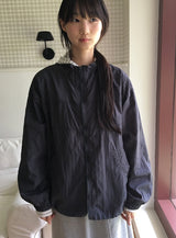 [unisex] ヒダニツーベイストリングウインドブレーカージャンパー