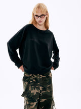 Beads Heart Sweatshirt_Navy