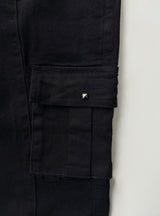 Black Glow Low-Rise Pants