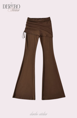 Liiv short-sleeve cap training shirring pants set (LONG PANTS)