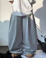 10000ソルド❤ フロントツーピンタックバルーンワイドオーバーパンツ 🩶🖤2カラー 🩶S-XL