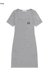 TIELLA SQUARE NECK SLIM FIT MINI OPS (2Color)