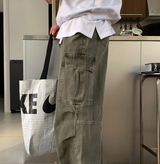 ノーメースパラシュートディープダイイングカーゴワイドパンツ