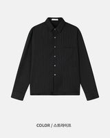 アオンベーシッククロップドシャツ