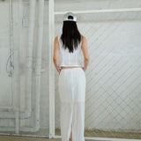 Hot Slit Maxi Skirt White