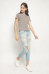 Flo レディース T シャツ グレー