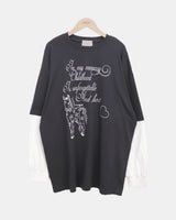 ドリンオーバーサイズレイヤード長袖Tシャツ