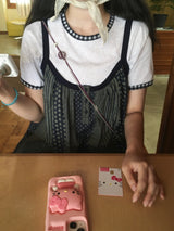 dot pattern sleeveless