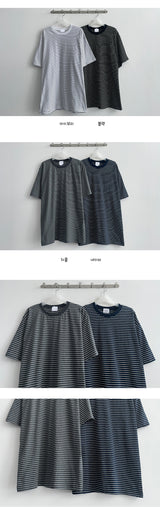 Cardi ストライプ半袖Tシャツ