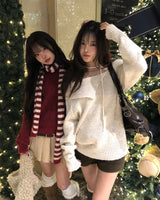 [Choker set] ナーリンワンショルダールーズフィットチョーカーニット