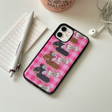 Pink Dachshund Epoxy Phone Case