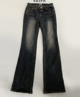 bandage y2k low-waist bootcut pants