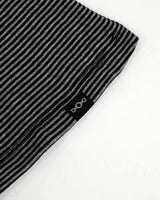 Henley Neck T-Shirt Stripe Black