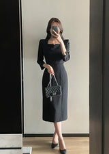 26SS★ Lindas Notch Square H-Line One Piece