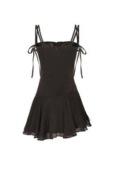 HEART RIBBON DRESS brown
