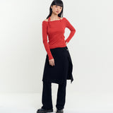 Wrap Skirt Pants Black