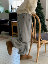 Teddy Bear Patch Training Jogger Pants (10color)