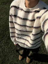 SCOPE STRIPE MOHAIR KNIT